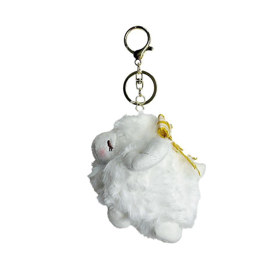 Cartoon Style Sheep Plush Key Holder With Pp Cotton Filling For Daily Use
