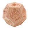 Food Decision Dice 12 Sided Wooden Portable Dinner Choosing Dice for Family Friends Gathering