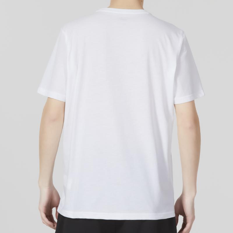 Puma Свободная повседневная футболка с круглым вырезом и коротким рукавом с логотипом, мужские топы, белые 523743-02