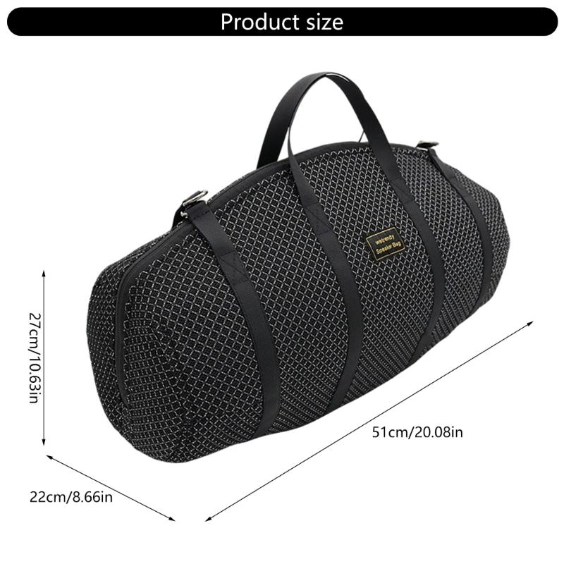 Portable Carrying Case For Boombox 4 Wireless Speaker Heavy Duty Fabric 360 Degree Protections Convenient Handle