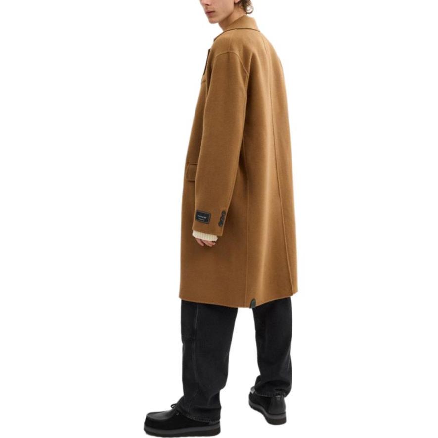 COACH Coats Unisex Camel Lapel Moderate CV898-CAM