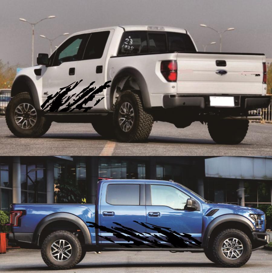 1 пара новых черных наклеек на автомобиль, графики брызг грязи для грузовика, внедорожника 4x4, боковой двери