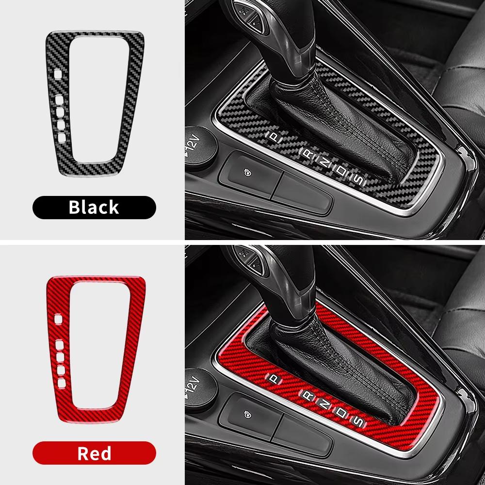 For Ford Focus SE 2015 2016 2017 2018 Real Soft Carbon Fiber Sticker LHD Car Gear Shift Panel Interior Trim Accessories