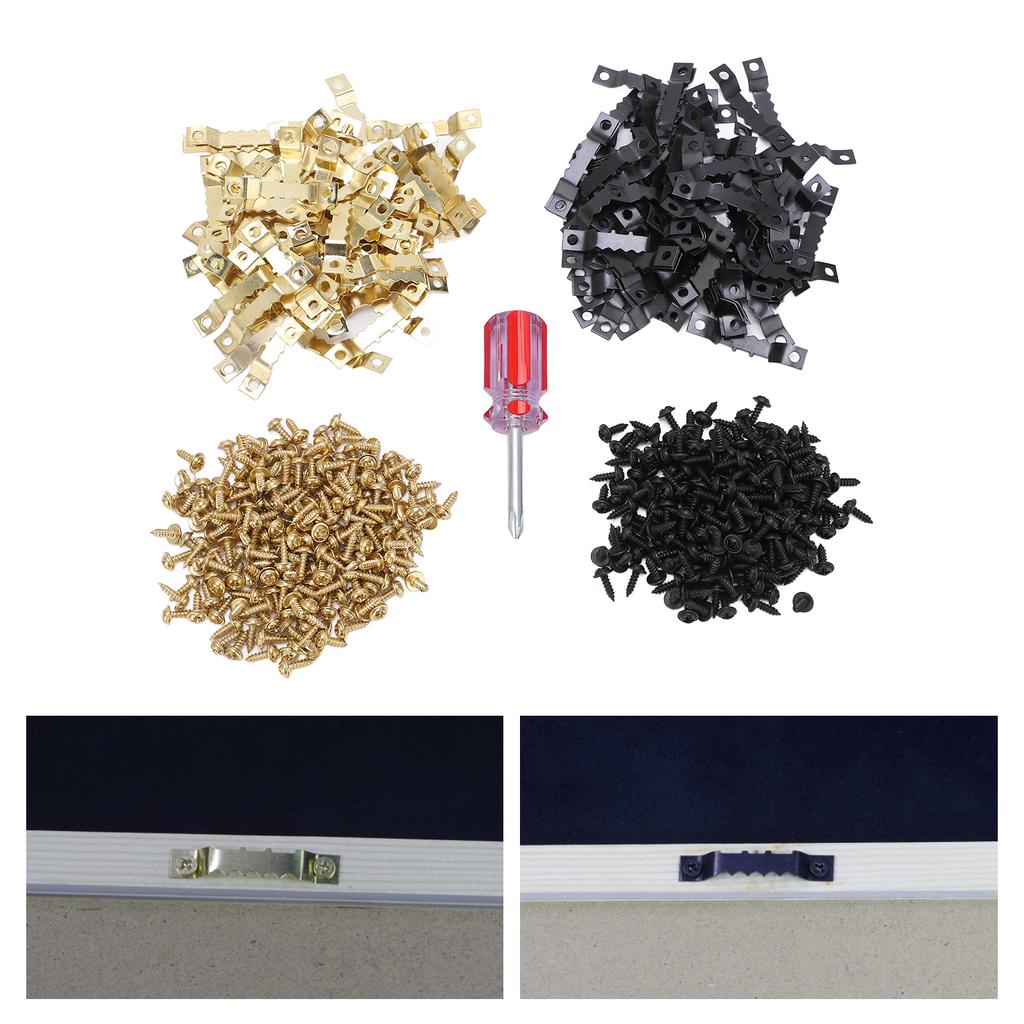 600 шт. Зубчатые подвесы для картин Двухотверстные зубчатые крючки для подвешивания рам с винтами для дома на колесах, корабля