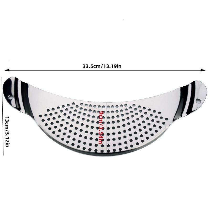 1 шт. Пластина-сито для фильтра воды из нержавеющей стали, Водяной фильтр в форме полумесяца для фруктов и овощей, Кухонный инструмент