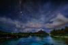 Яноман в пазле из 1000 деталей KAGAYA Moonlit Night Southern Cross Bora Bora Island Piece Request Postcard with Spatula Service Card Jigsaw