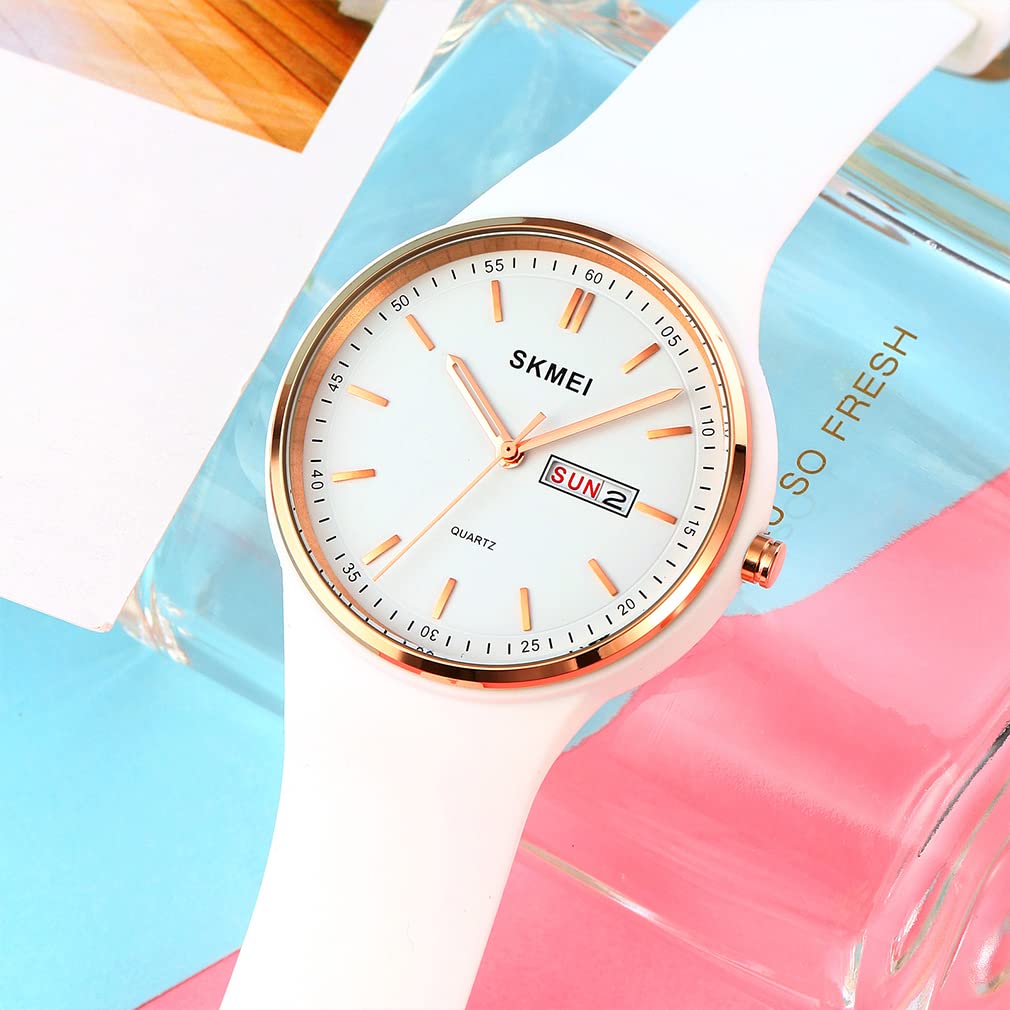 Часы SKMEI водонепроницаемые спортивные силиконовые милые студенческие простые наручные часы большие стильные повседневные аналоговые кварцевые часы с датой и днем недели