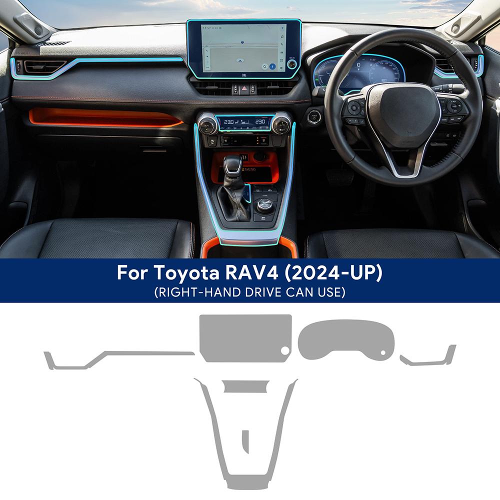 Для TOYOTA RAV4 2024 2025 салона автомобиля центральная консоль прозрачная защитная пленка TPU антицарапина ремонтная пленка аксессуары ремонт