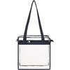 Clear Bags Stadium Approved Clear Handbag with Zipper Closure Messenger Crossbody Bag with Adjustable Strap
