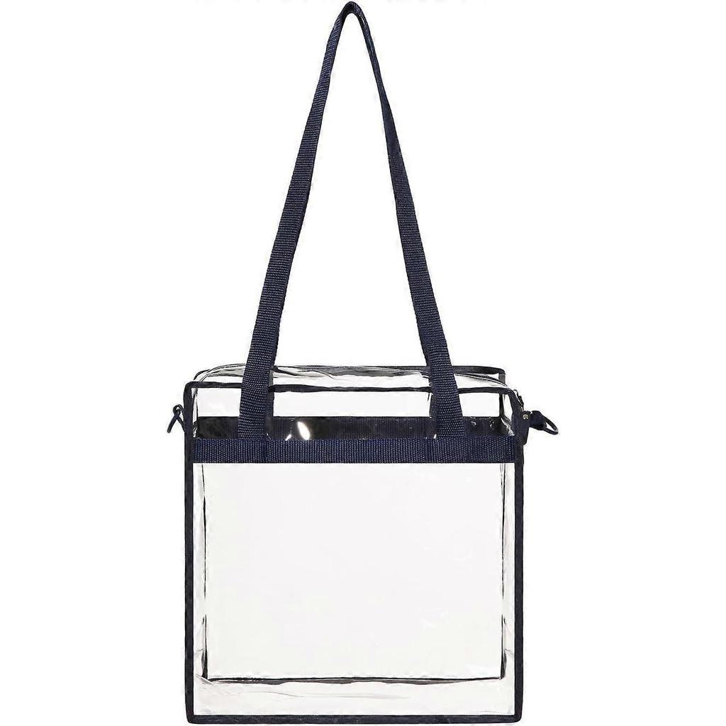 Clear Bags Stadium Approved Clear Handbag with Zipper Closure Messenger Crossbody Bag with Adjustable Strap