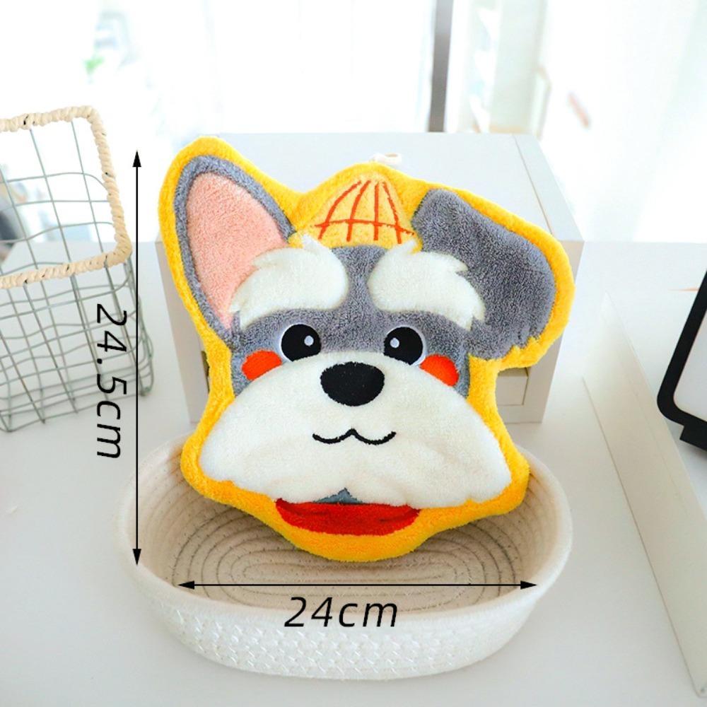 Thickening Hand Towel Dog Shaped Kid Towel Kawaii Kitchen Handkerchief  Bathroom