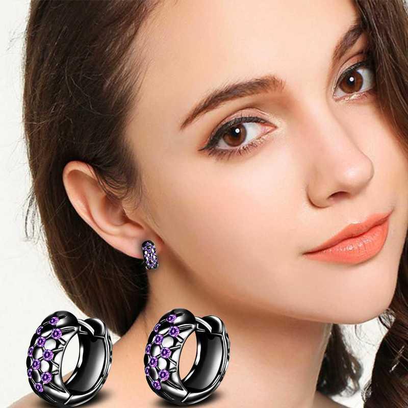 Sace Gems Classic Purple 3A Zircon Earrings for Women Wedding Party Gifts