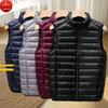 Men's 2024 Autumn/Winter Lightweight Luxury Down Vest with Stand-up Collar