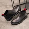 Men's Winter Chelsea Boots - Velvet-Lined Genuine Leather High-Top Martin Boots, British Style.