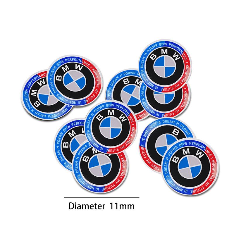 10Pcs 14mm 11mm Logo Stickers BMW Emblem Key Shell Pasters For BMW X1 X2 X3 X5 X4 X6 X7 G30 G20 G32 G11 G12 F40 F30 F20 F10 F34 BM5