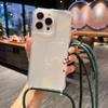 Прозрачный чехол со ремешком для 17 16 15 13 12 11 14 Pro Max Mini XR X XS Max Plus Air, шнурок-цепочка через плечо, пластиковая акриловая крышка