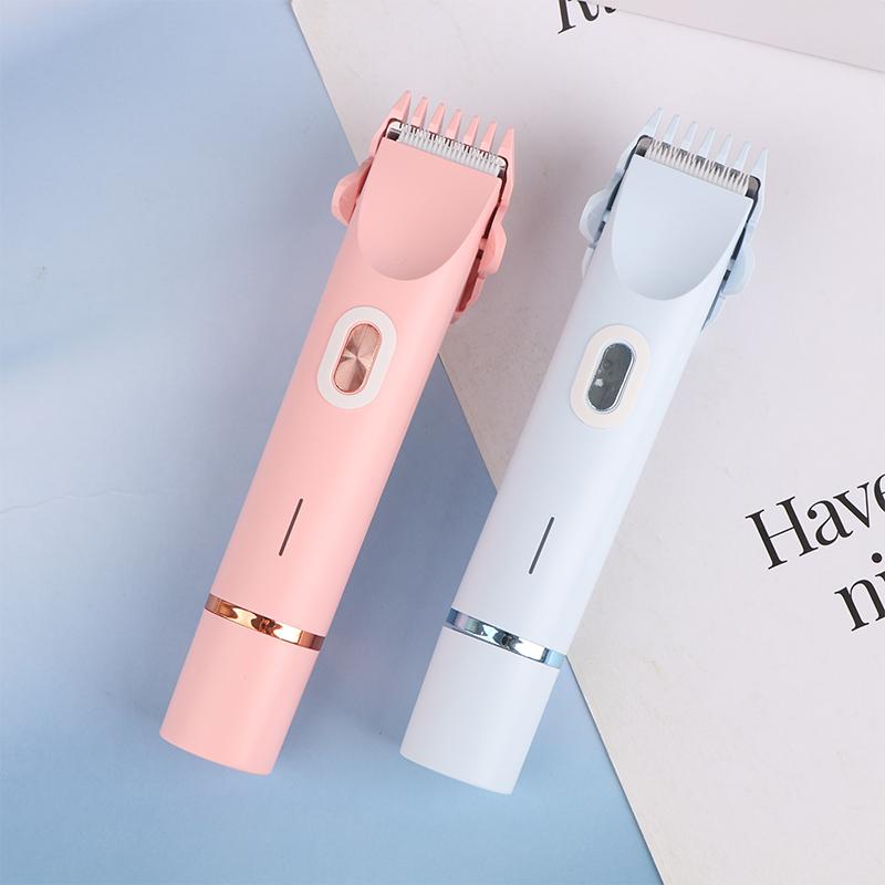 Женские электрические бритвы 2 в 1 с двумя головками, безболезненный триммер для бикини, влажный и сухой, для женщин, лобковые волосы, съемная головка, электробритва