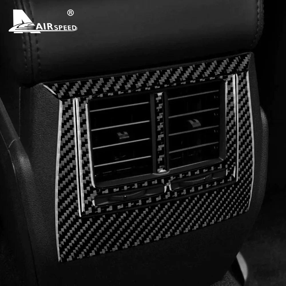 Real Soft Carbon Fiber for Dodge Magnum Charger 2008 2009 2010 Accessories Interior Car Rear Center Console Air Outlet Sticker