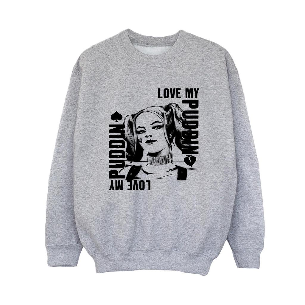 DC Comics Boys Suicide Squad Harley Love Puddin Sweatshirt