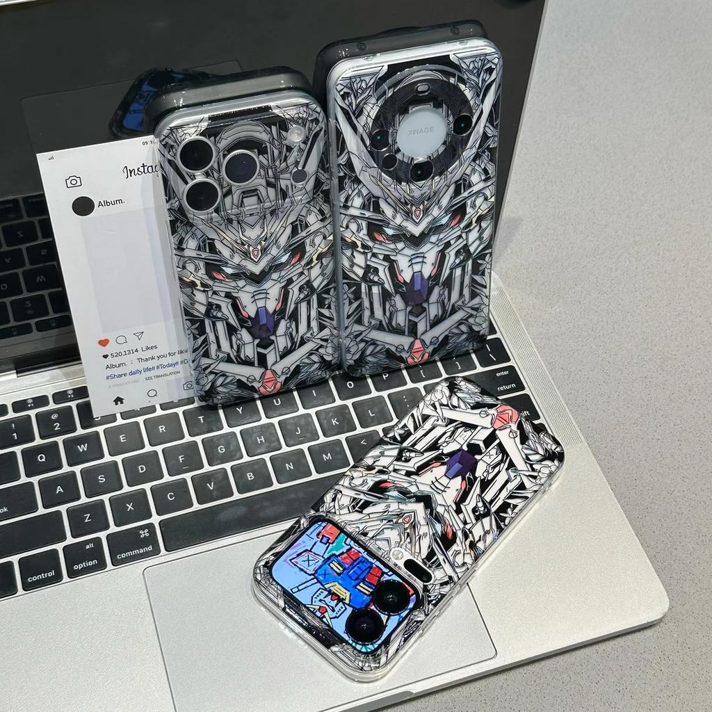 Аниме Воин Гандам Подходит для iPhone 17 Космический Чехол для Телефона Apple 16 Личность 15 Космический Чехол 14 Мягкие 13 Комплекты