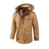 Mid-length Casual Jacket with Hooded Men's Jacket Lamb Wool Casual Coat for Men