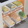 Wear Resistant Under Sink Rack Metal Dish Drainer Storage Pull Out Drawer Cupboard Storage