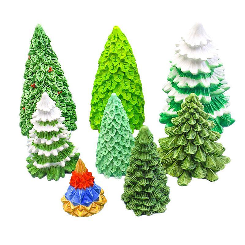 3D Simulation Christmas Tree Pine Cone Silicone Mold Mousse Cake Mold Baking Utensils Aromatherapy Handmade Candles Making Tools