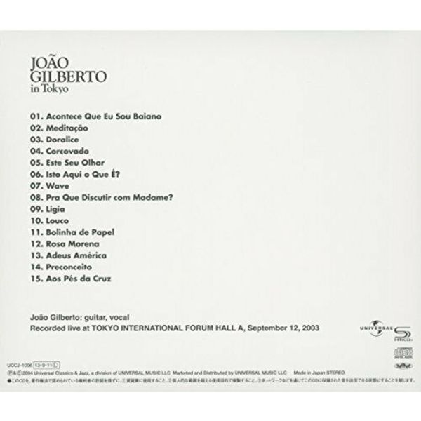 JOAO GILBERTO IN TOKYO JAPAN CD Limited Edition NEW
