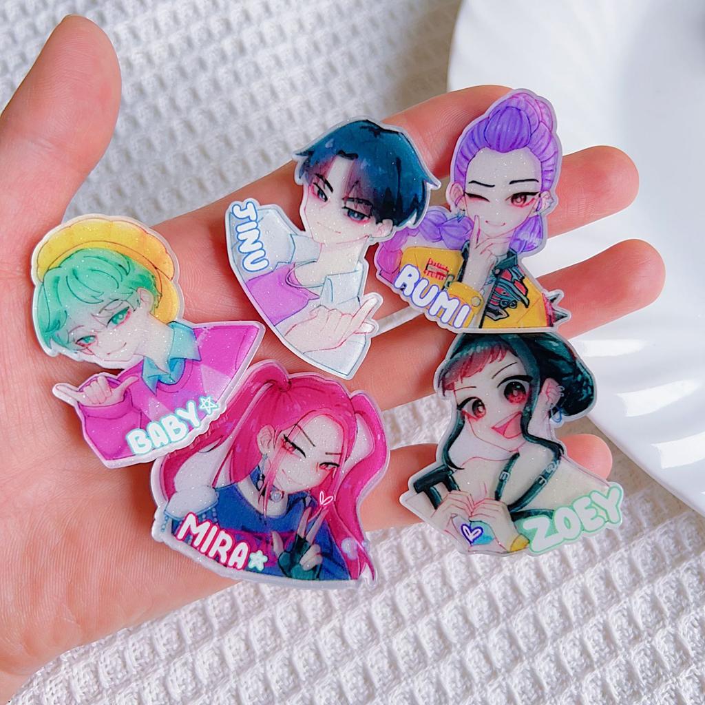 Kpop witch hunting group acrylic hair clip elastic headband cute cartoon headband creative little girl hair accessory gift