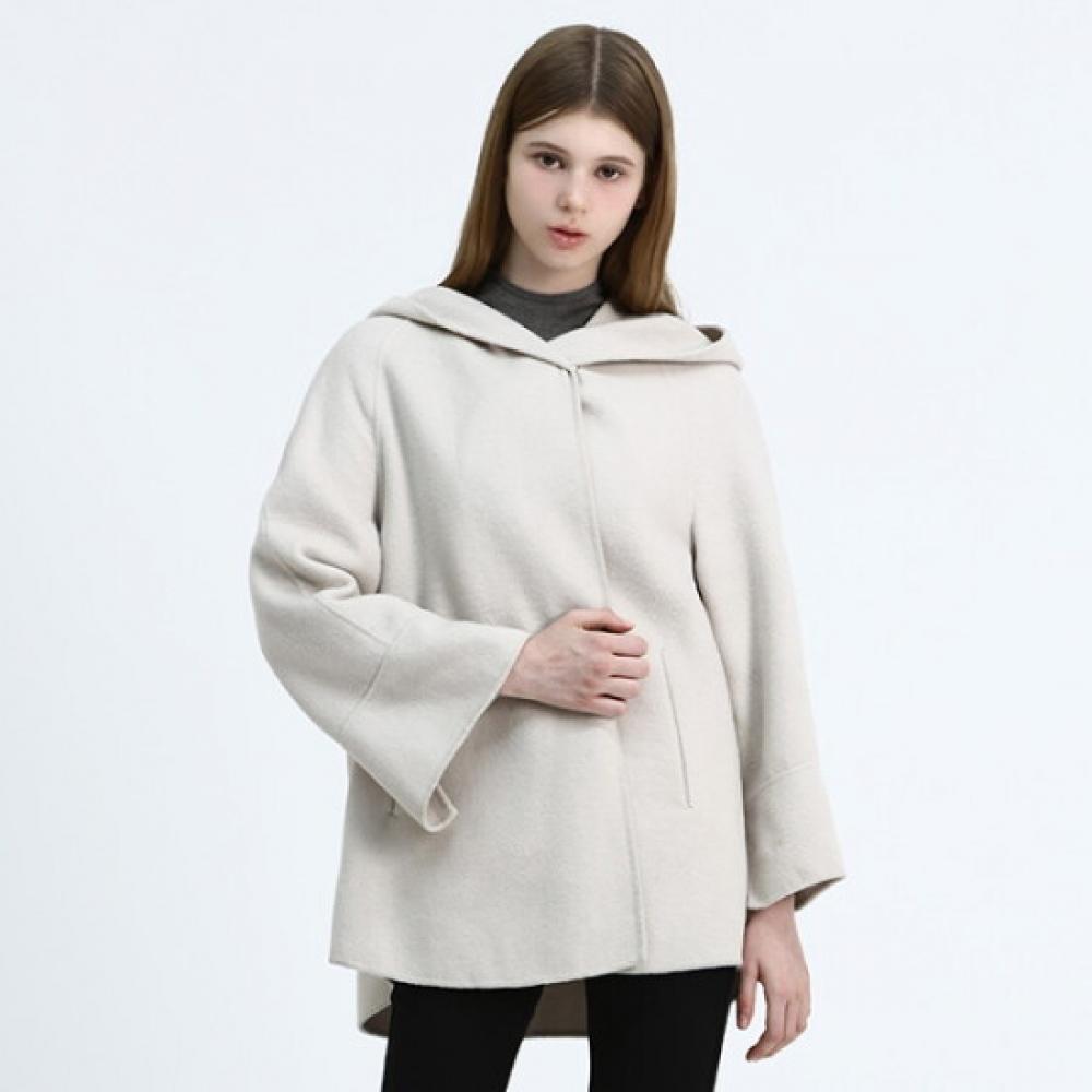 Ozoc Handmade Flare Hood Half Coat