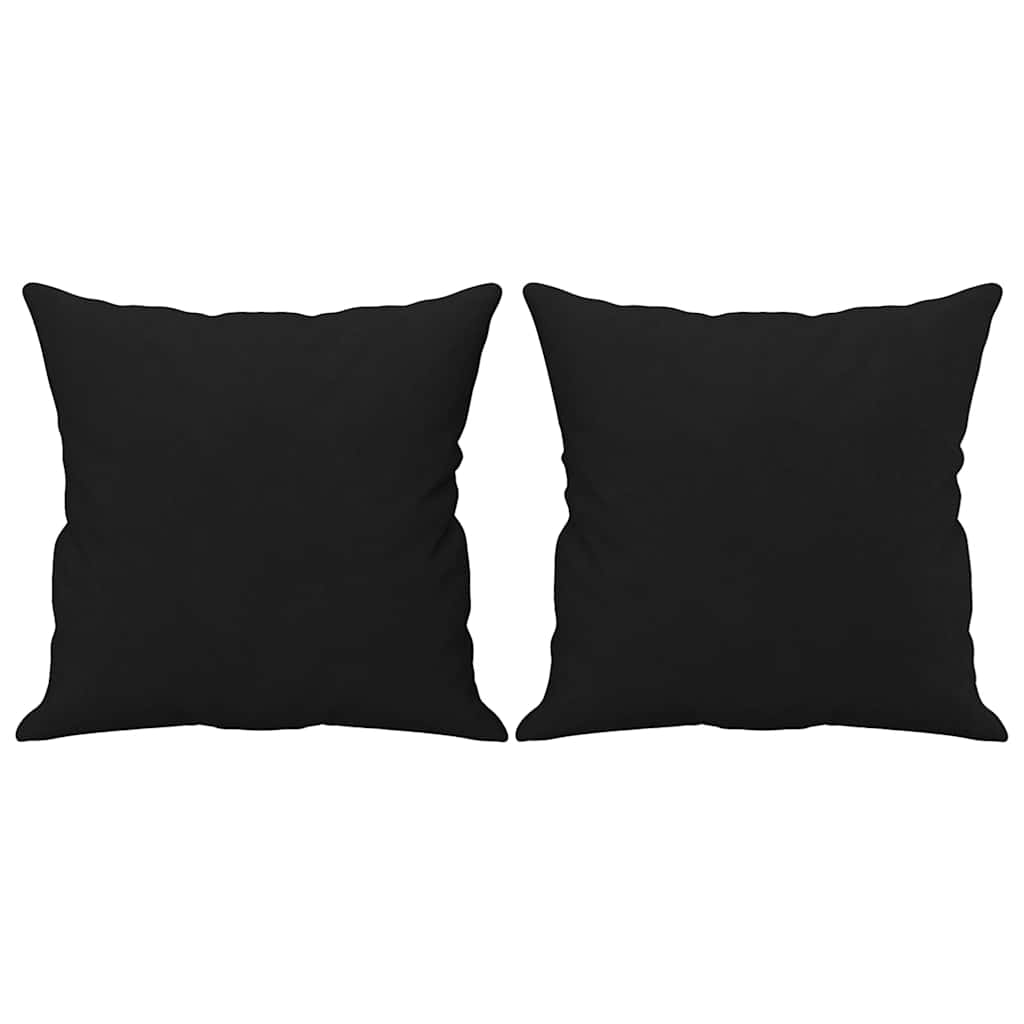 Vidaxl 2-Osobowa Sofa Z Poduszkami, Czarna, 140 Cm, Mikrofibra