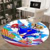 1pc Sonic the Hedgehog Anime Cartoon Design Round Carpet  Office Chair Mat, NonSlip Rug for Home Decor, Living Room, Bedroom, Game Room