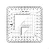 Protractor Ruler, Coordinate Scale Maptool Pocket Grid, Geographic Ruler for Engineers,