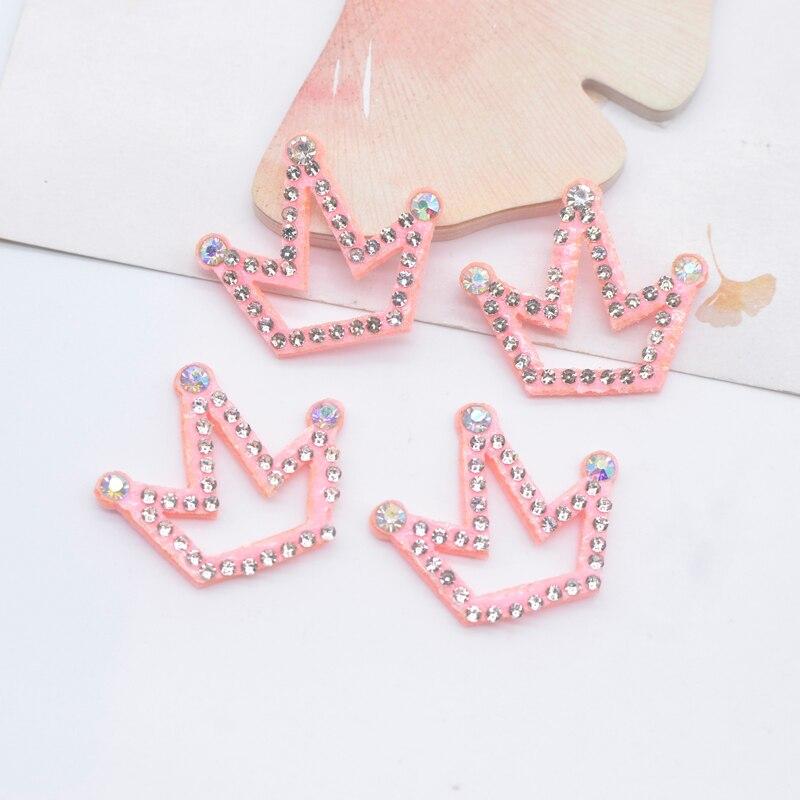 20 шт. 32*28 мм, корона, аппликации со стразами для рукоделия, наклейки на нашивки для скрапбукинга, головные уборы, заколки для волос, аксессуары для декора с бантом