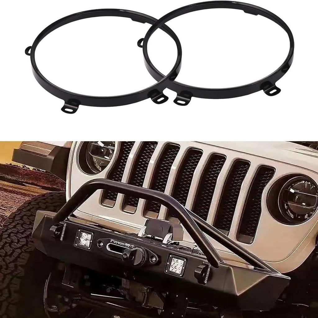 Compatible 2007-2017 Jeep Wrangler JK 7" Headlight Mounting Bracket