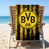 Пляжное полотенце с принтом дизайна футбольного мяча BVB, супермягкое из микрофибры, идеальный подарок на день рождения, для бассейна, пляжа, путешествий, для семьи и друзей