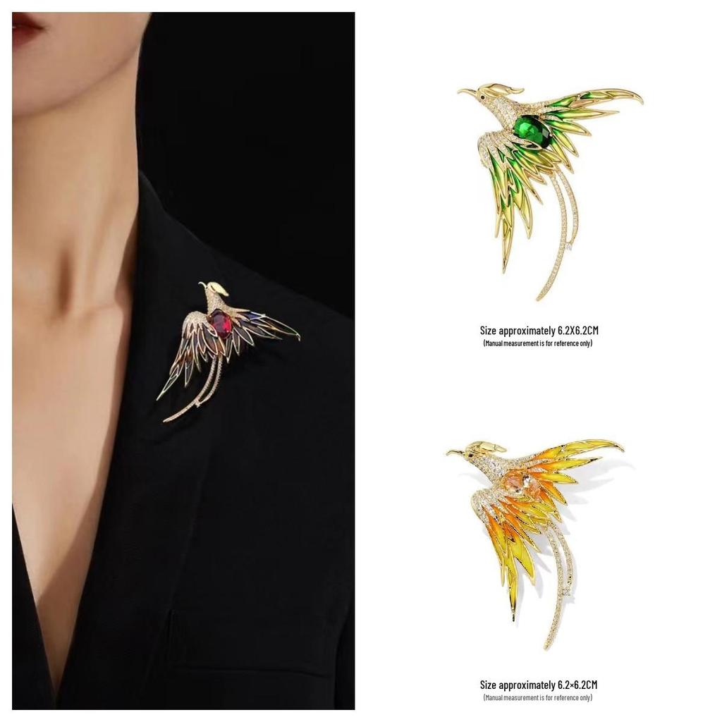 Phoenix Brooch: Luxury Women's Suit Accessory for Weddings & Special Occasions - Unique New Year Gift