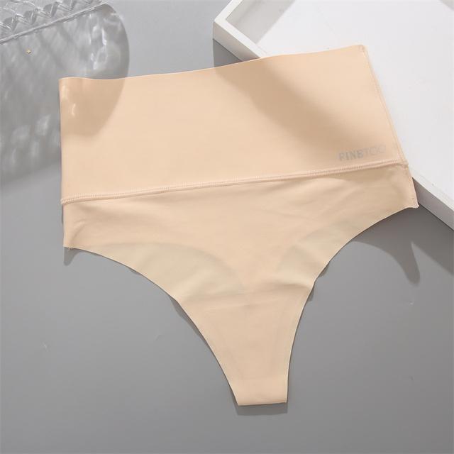 FINETOO Women Seamless Thongs High Waist Bikini Underpants S-XL Ladies G-string Underwear Female Comfortable Thong Panties