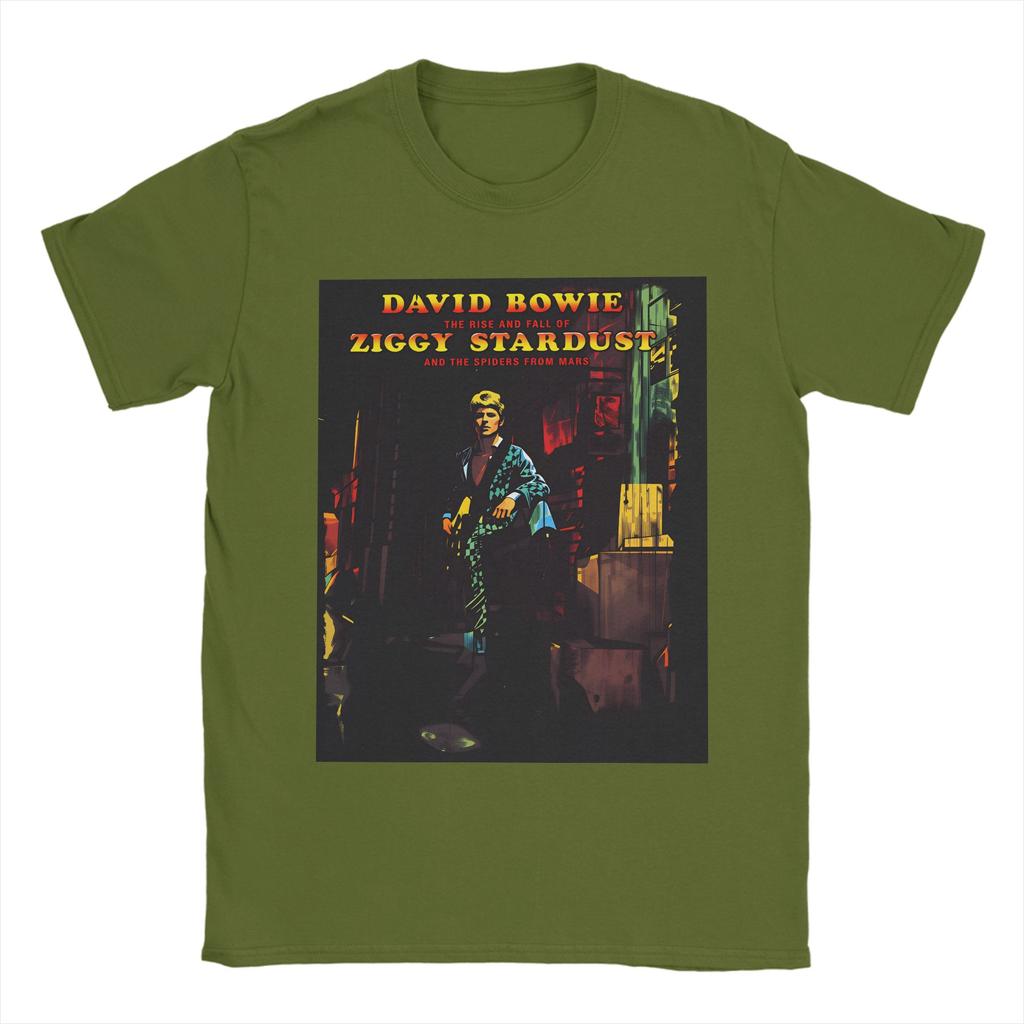 Unisexs TShirt David Bowie Ziggy Stardust Vintage Pure Cotton Tee Shirt Short Sleeve T Shirts Round Neck Tops Classic