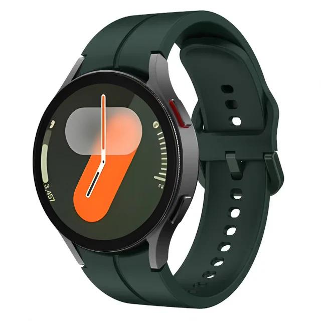 Оригинальный силиконовый ремешок для Samsung Galaxy Watch 7/6/5/4 44мм 40мм 5 Pro Спортивный браслет Galaxy Watch 6 4 Classic 47мм 43мм Ремешок