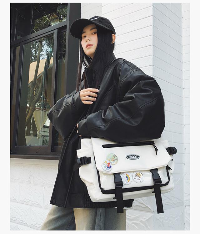 Универсальный рюкзак-мессенджер в корейском стиле: Модная кроссбоди большой вместимости для студентов