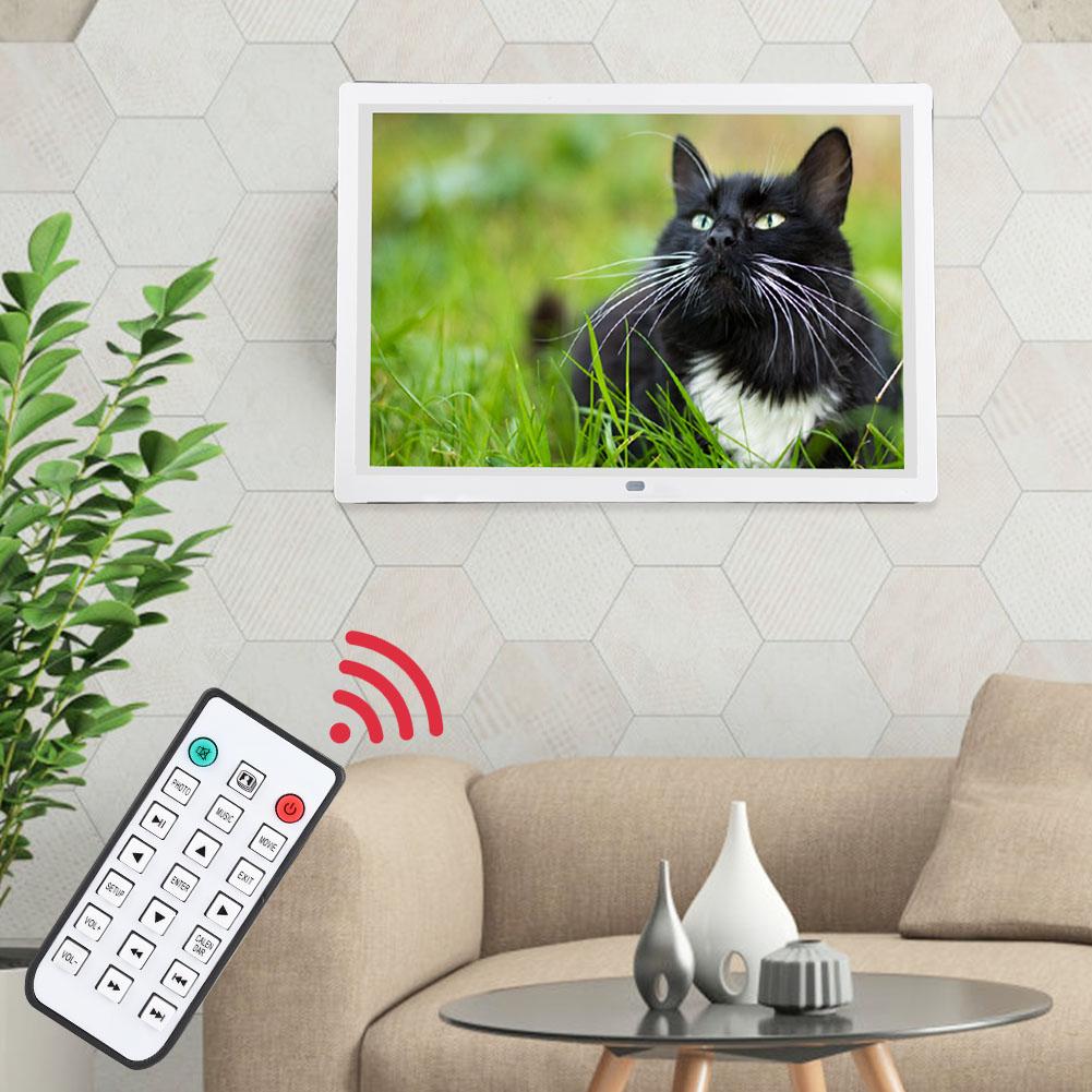 15.4" Multifunction 1280*800 Digital Photo Frame with Remote Controller (WhiteUS)