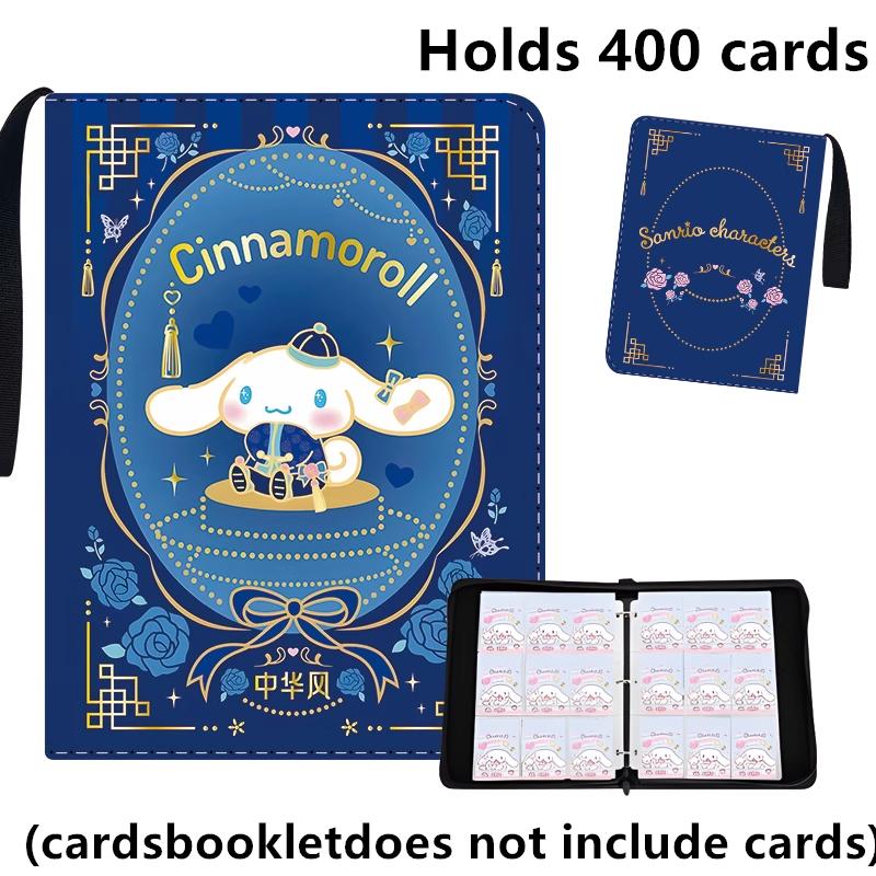 400/900pcs Sanrio Card Album Book Folder 4/9 Card Slots Collections Zipper Double Pocket Zipper Card Binder Holder