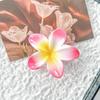 Корейский зажим для волос «Дофаминовая плюмерия» – Свежий, сладкий акриловый аксессуар для волос с мраморным узором