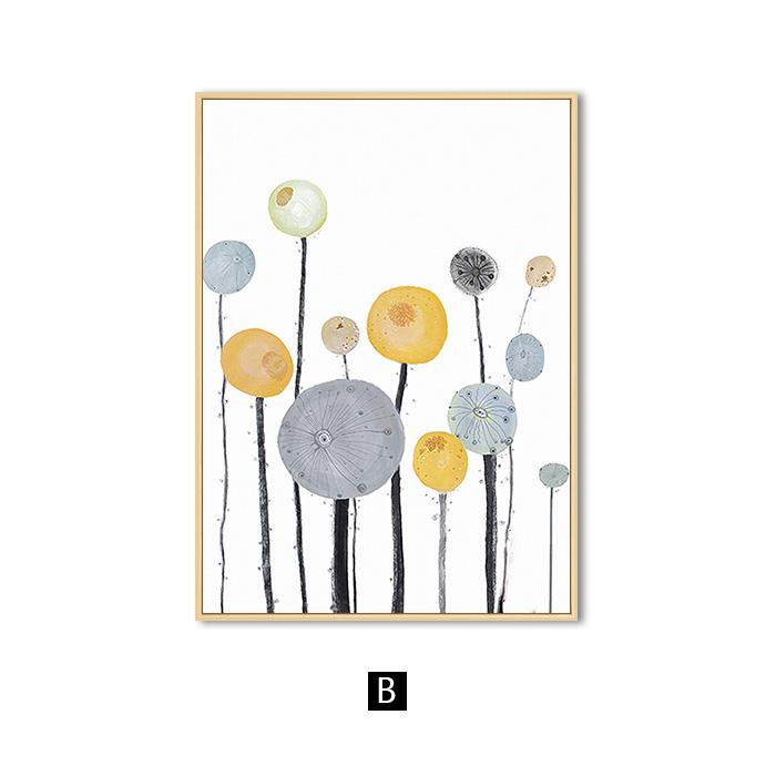 Современные абстрактные цветы, украшение для дома, настенная живопись на холсте, плакаты на скандинавскую тему и принты, настенные панно для декора гостиной