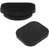 Haoge LH-E2T 49mm Square Metal Screw-In Lens Hood with Cap is compatible with Sony RX1, RX1R, RX1RII cameras and Sony E 20mm f2.8, 28mm f2, 30mm f3.5,