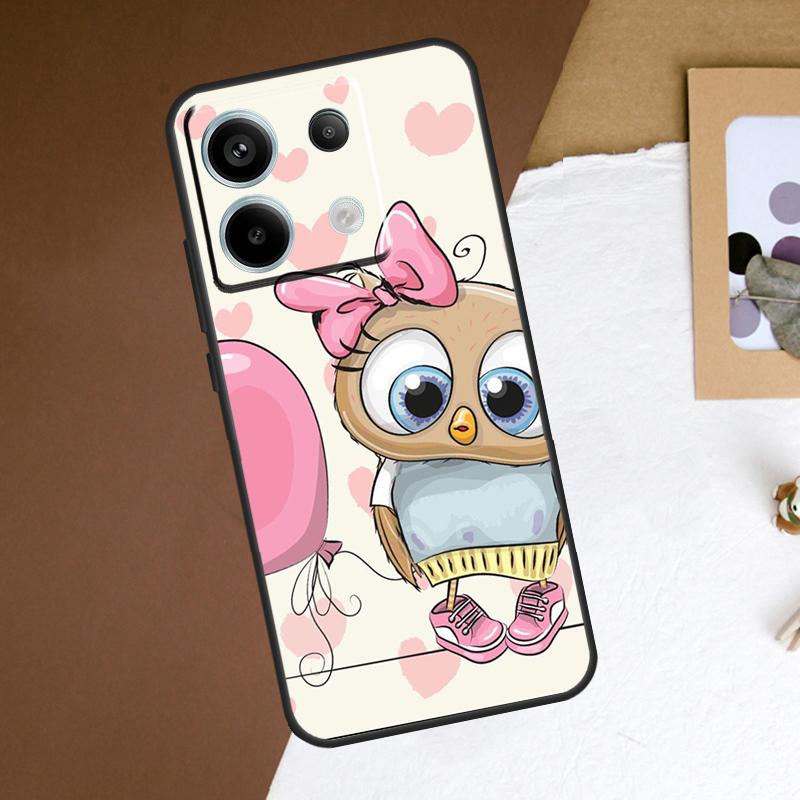 Cute Cartoon Owl Case For Redmi Note 11 12 13 Pro Plus 9 10 10S 11S 12S Redmi 12 9C 10C 12C 13C Back Cover