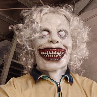 Новый Ужас Белое Лицо Маска Клоуна Хэллоуин Реквизит Фильма Косплей Ужас Джокер Убийца Латексные Маски Страшные Белые Волосы В Шляпе