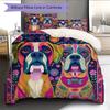 Boxer Pattern Bedding Home Decoration Birthday Gift (1 * duvet cover + 2 * pillowcase, without core)