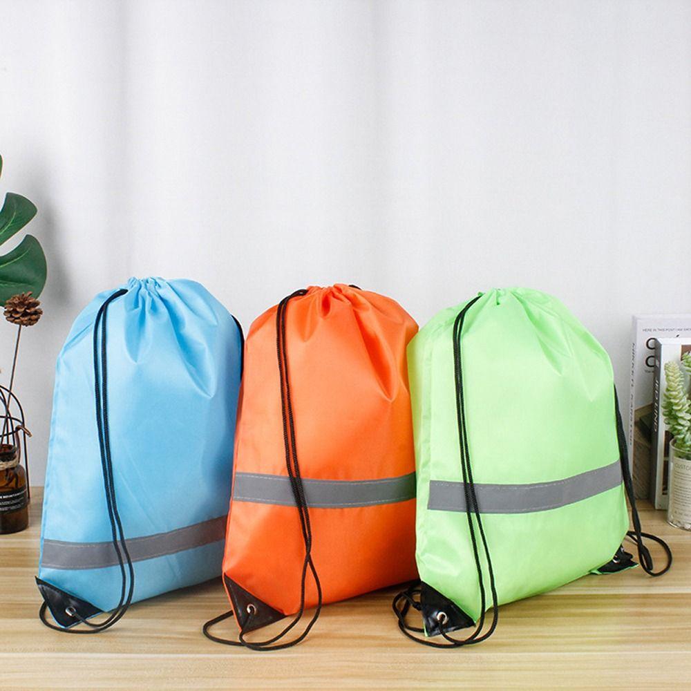Waterproof Drawstring Gym Backpack 210D Polyester Fitness Handbag Outdoor